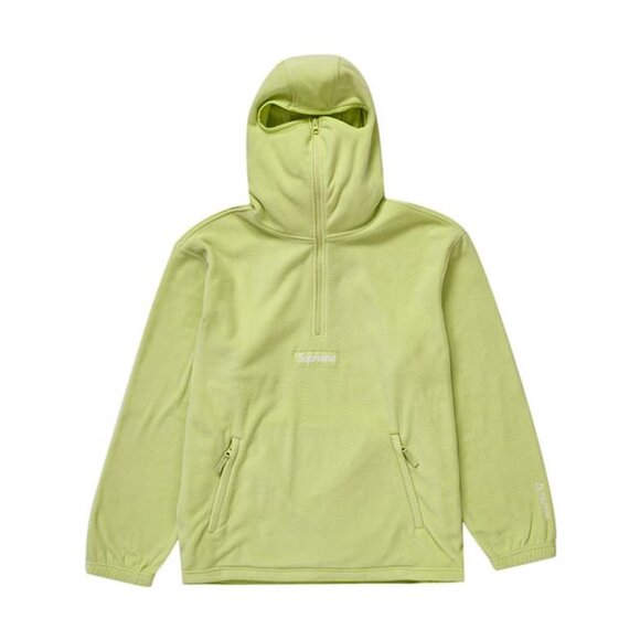 SUPREME X POLARTEC Men's Facemask Half Zip Pullover Size S In Lime - Picture 1 of 11